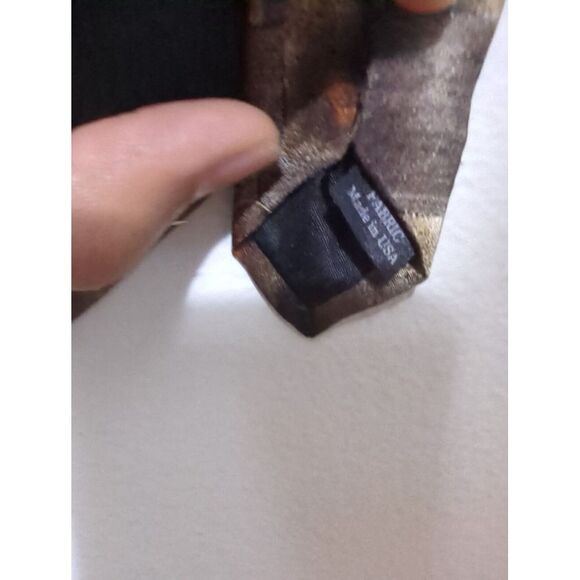 Vintage Siena Collezione All Silk Men's Neck Tie Gray Brow Geometric Made in USA - Picture 4 of 6